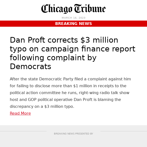 Dan Proft corrects $3 million typo on campaign finance report