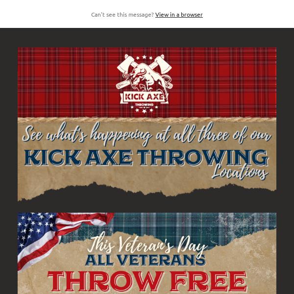 🪓🔥 Live your COZY cabin life at Kick Axe Throwing! PLUS our new REWARDS PROGRAM!