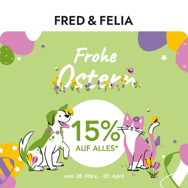🌷🐣 OSTER-SPECIAL: spare 15% auf Alles!