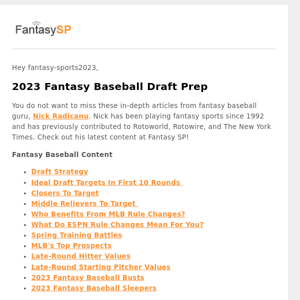 Fantasy Baseball League Sync + Draft Prep!