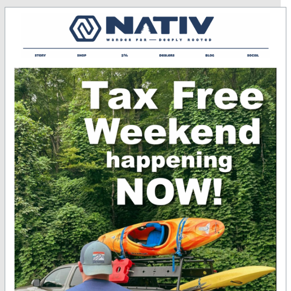 TAX FREE Happening Now!