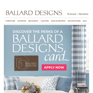 2x the rewards with a Ballard Designs credit card