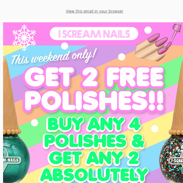 Your 2 FREE polishes are waiting for you! + free shipping 👍