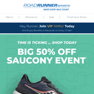 It’s On. The Big Saucony 50% Off Event!