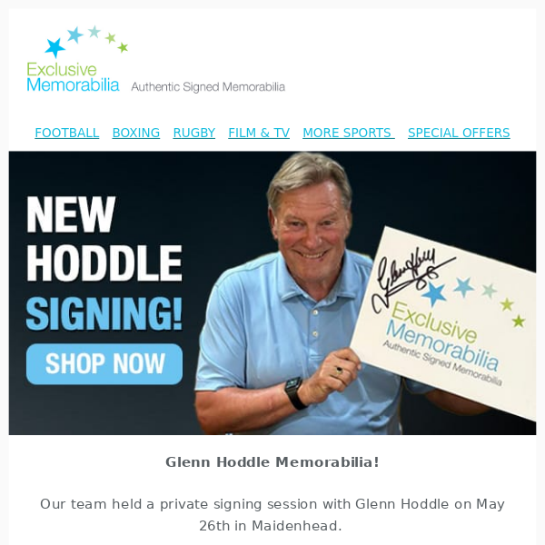 NEW Glenn Hoddle Signing! ✍️