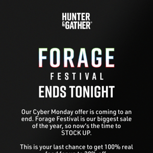 Ends tonight: HUGE Forage Festival deals