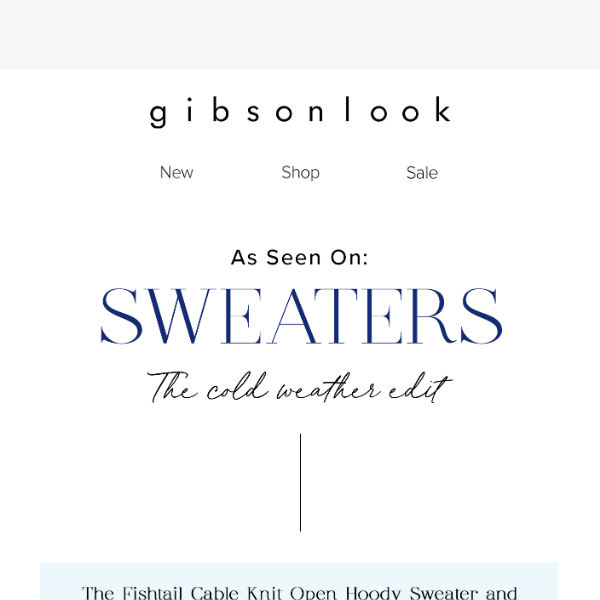 As Seen On: Sweaters