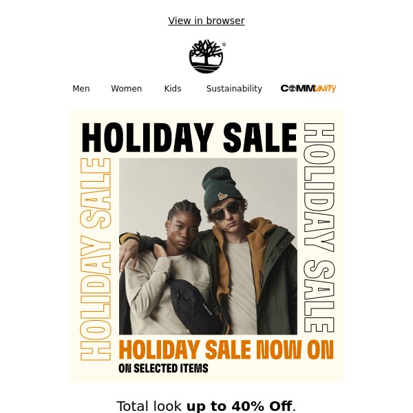 Holiday Sale on apparel and footwear