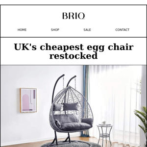 IMPORTANT: UK's cheapest egg chair restock