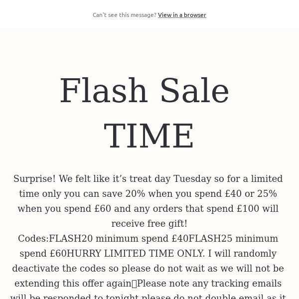 Flash Sale TIME