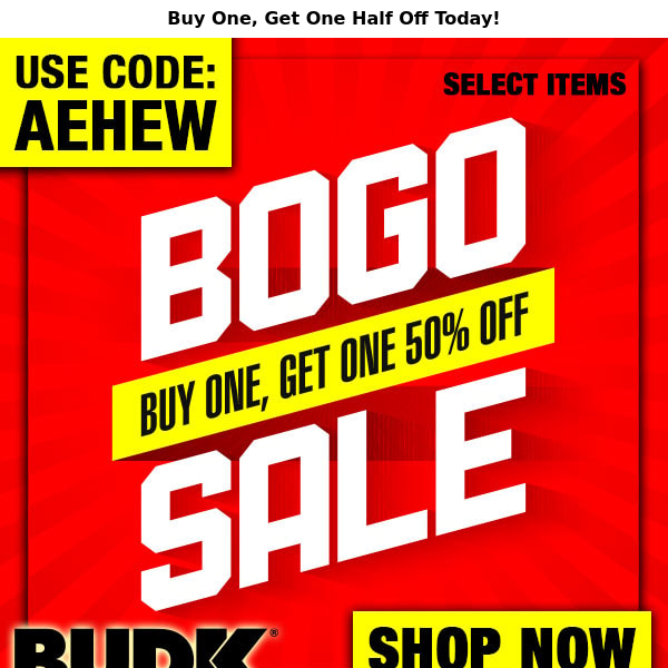 Save Big with BOGO 50% Off!