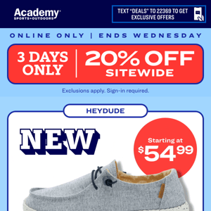 🚨 Just in! 🚨 HEYDUDE shoes, Starting at $54.99 