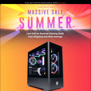✔ Last Call on Summer Gaming Deals - Free Shipping and More Savings
