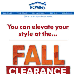 Fall Clearance Sale Now Through Saturday