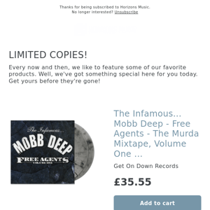 NEW! The Infamous... Mobb Deep - Free Agents - The Murda Mixtape, Volume One [2LP Coloured Vinyl]