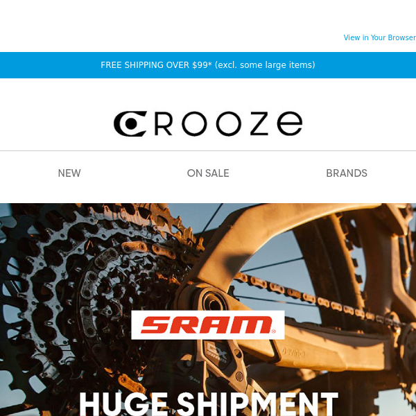 📦 New SRAM Shipment! Lezyne and 100 Percent Deals + More!