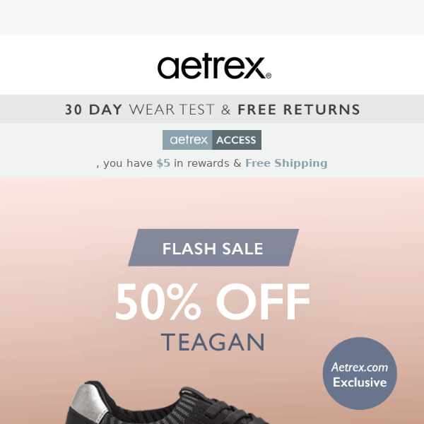 EXCLUSIVE FLASH SALE 👟 50% OFF Teagan Sneaker