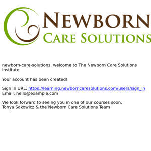 Welcome to Newborn Care Solutions Institute