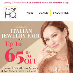 EXCLUSIVE! Up to 65% OFF Vicenza Italian Jewelry Fair