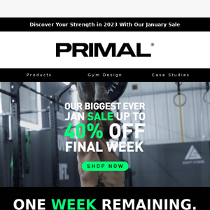 Final Week for Up to 40% Off