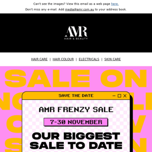 🗓 Save The Date for AMR Frenzy's Largest Sale 🏷