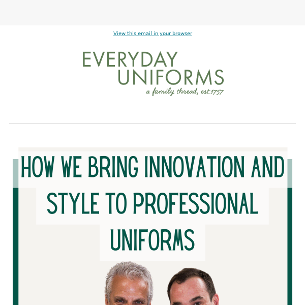 We bring innovation and style to professional uniforms