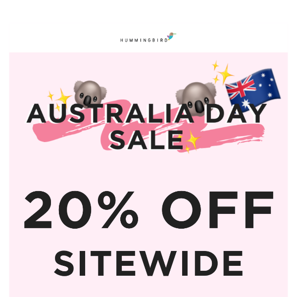 20% OFF STOREWIDE | AUSTRALIA DAY SALE 🐨