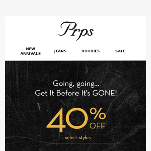 Prps Basics Flash Sale Ending Soon