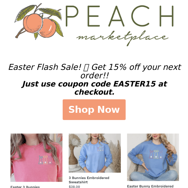 Easter Flash Sale! 🥕 15% OFF All Easter Tees!