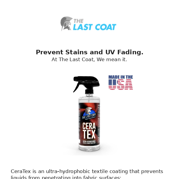 Protect Your Fabrics - The Last Coat