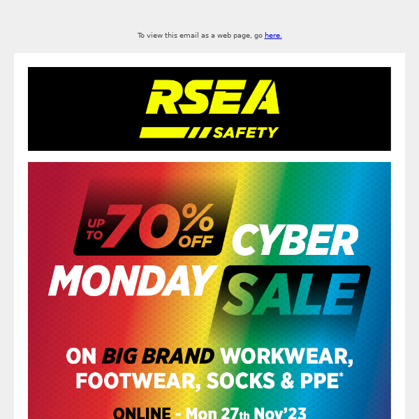 RSEA Safety – CYBER MONDAY SALE Starts Tomorrow!