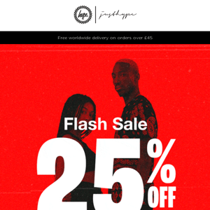 Flash Sale: Get 25% off Everything*