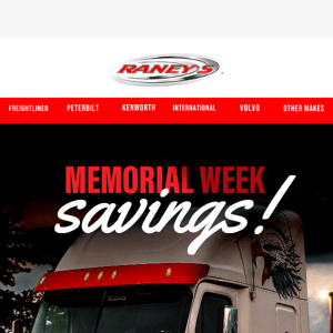 Memorial Day Savings Start NOW!