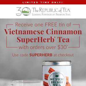 Free Vietnamese Cinnamon Starts Now!