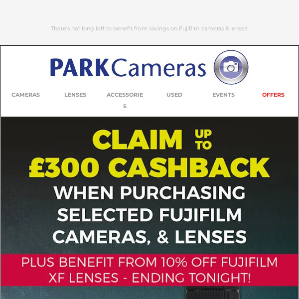 Last chance to save on Fujifilm cameras & lenses – offers end tonight!