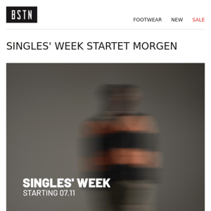 Are you ready? Singles' Week startet morgen!