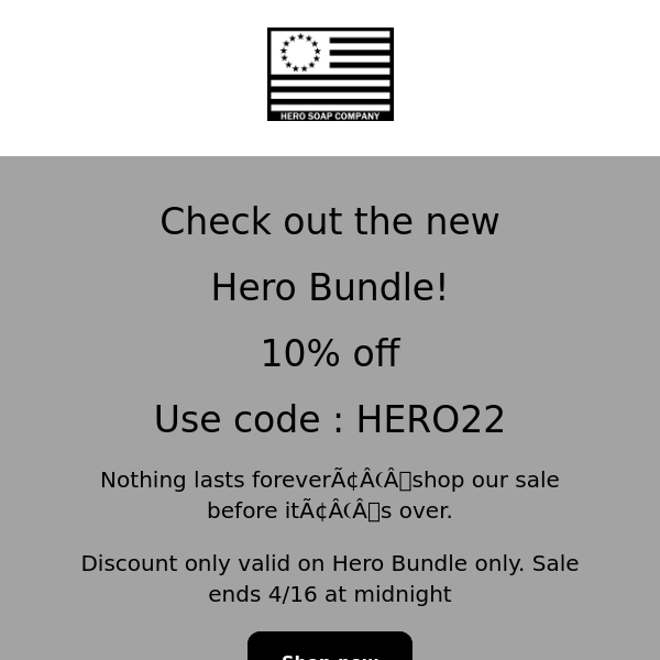 New Hero Bundle! 10% off with code HERO22