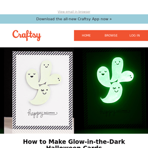 Glow-in-the-Dark Halloween Cards