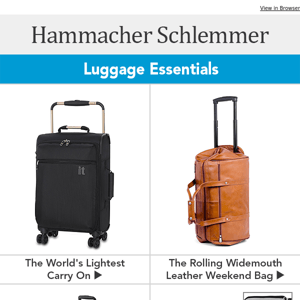 The World's Lightest Carry On - Hammacher Schlemmer