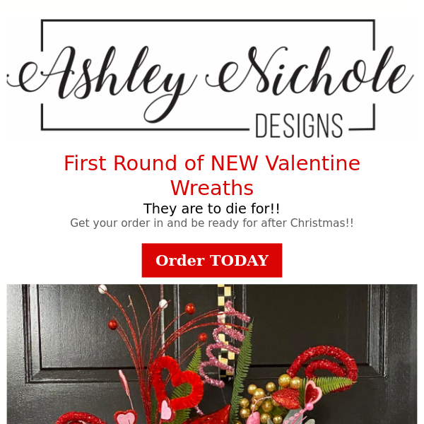 New Valentine Wreaths just posted!!!!
