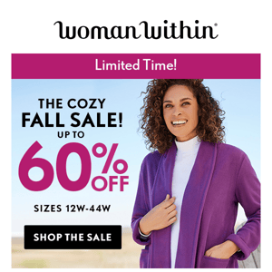 💜 Fall In Love With These Comfy Styles & Deals!