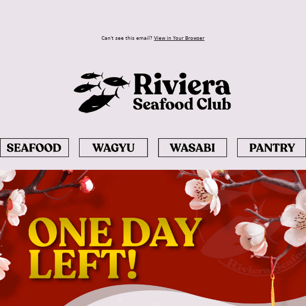Hi Riviera Seafood Club, Order NOW to SAVE 30% & Get Friday Delivery on Kampachi, Bluefin Otoro & More!