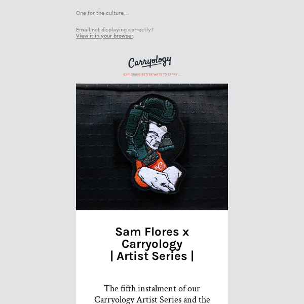 Sam Flores x Carryology ‘Backpackhead’ Artist Series