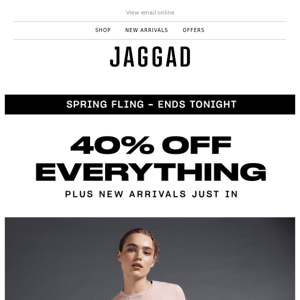 Act fast - 40% off sitewide ends tonight