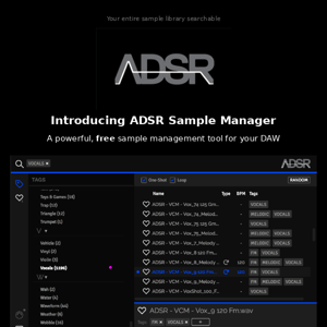 Free Sample Manager for your DAW ( + FREE plug-in Download )