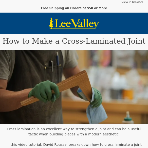 How to Make a Cross-Laminated Joint