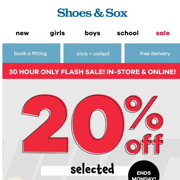 FLASH SALE! 20% off selected NIKE