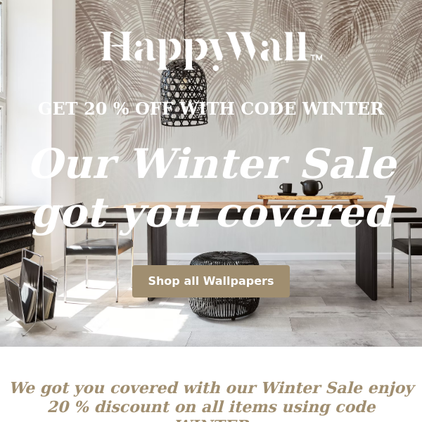 Winter Sale at Happywall.com -  20% Discount on All Items!