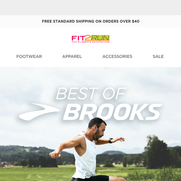 Shop the Best of Brooks at Fit2Run