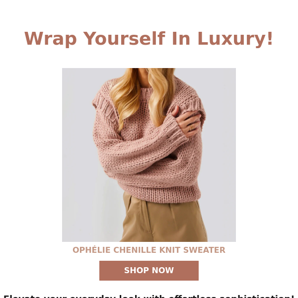 Meet our Ophélie Chenille Knit Sweater